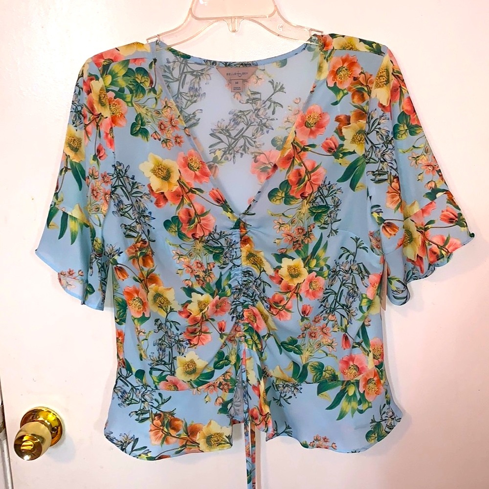 Floral Blouse blue